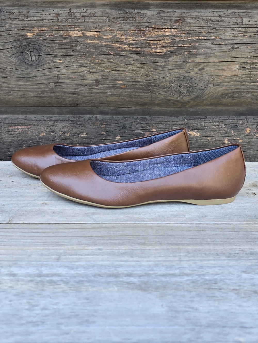 Dr. Scholls NEW Giorgie Modern Minimalist Cognac Comfort Ballet Flats 9M - Picture 3 of 13